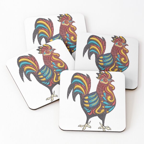 Item preview, Colorful Rooster Embroidery Design designed and sold by Cre8iveSkill.