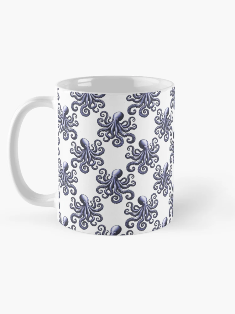 Thumbnail 5 of 6, Coffee Mug, Retro Octopus Pattern designed and sold by hellcom.