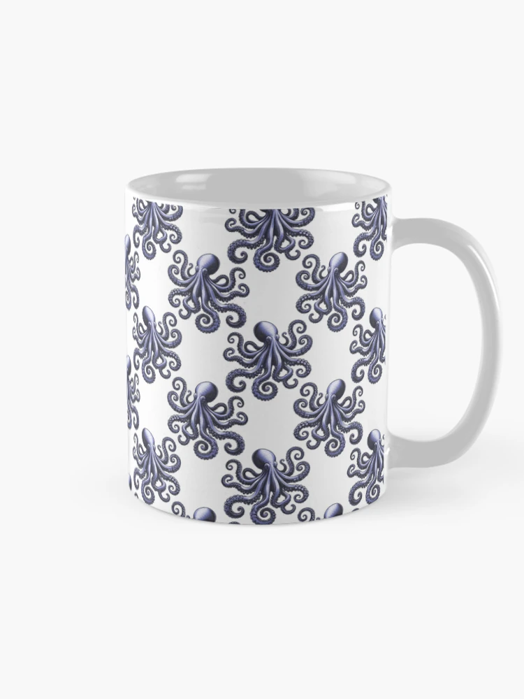 Thumbnail 3 of 6, Coffee Mug, Retro Octopus Pattern designed and sold by hellcom.