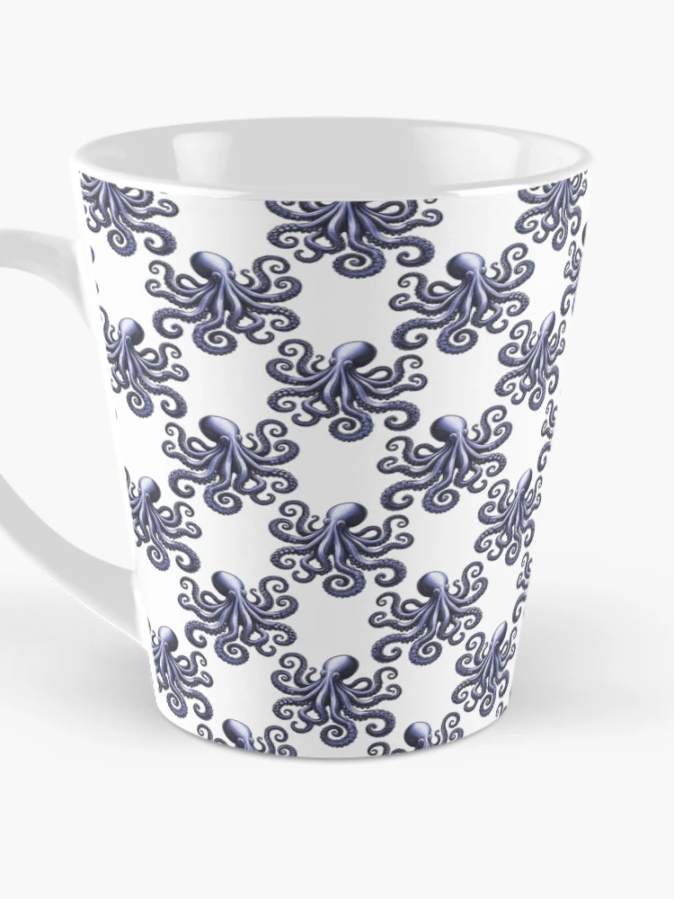 Thumbnail 3 of 4, Coffee Mug, Retro Octopus Pattern designed and sold by hellcom.