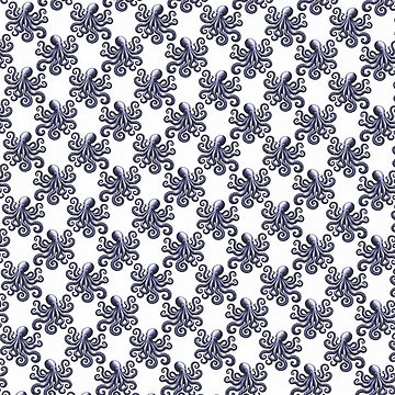 Artwork thumbnail, Retro Octopus Pattern by hellcom