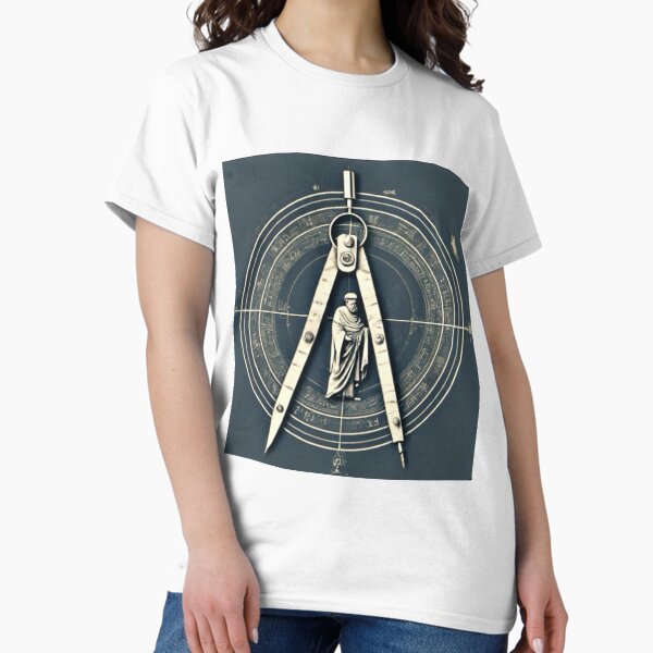 Item preview, Navigate with Knowledge: Pythagoras & Compass T-Shirt designed and sold by Mahe Jabeen.