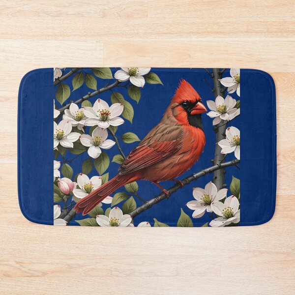 Item preview, Red Cardinal Bird Surrounded By Flowering Dogwood designed and sold by taiche.