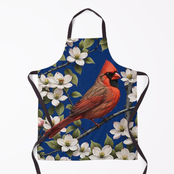 Item preview, Red Cardinal Bird Surrounded By Flowering Dogwood designed and sold by taiche.
