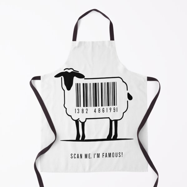 Item preview, Scan This Sheep for a Blast from the Past, sheep in black designed and sold by SplashTastic.