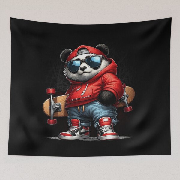 Item preview, Skate Panda, Panda na Fali, Panda w Akcji, Latająca Panda, Pandemiczny Skate designed and sold by CrisMor-Art.