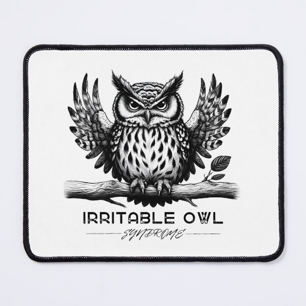 Item preview, Irritable Owl Syndrome Funny Grumpy Owl designed and sold by WildPalette-Art.