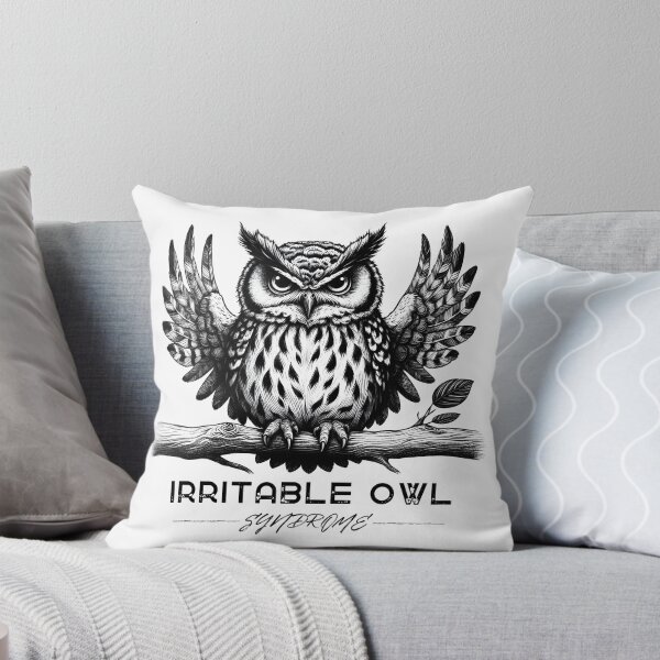 Item preview, Irritable Owl Syndrome Funny Grumpy Owl designed and sold by WildPalette-Art.