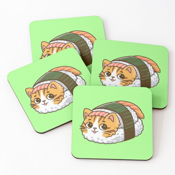 Item preview, Cute Sushi Cat Kawaii designed and sold by canvadreamer444.