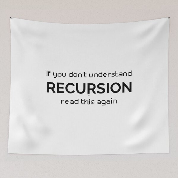 Item preview, if you don't understand recursion read this again designed and sold by sydney-syder.