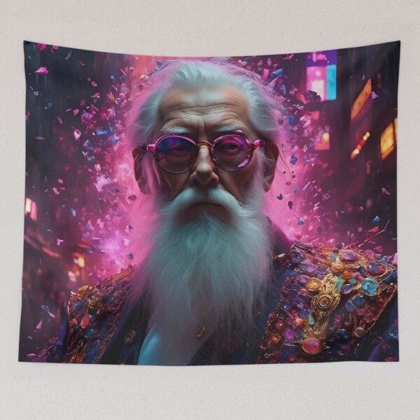 Item preview, Glamorous Old man in Modern Glasses, sparkling & stylish clothes designed and sold by ShaViArt.