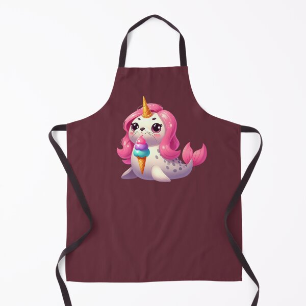 Item preview, seal unicorn eating ice cream designed and sold by jkrphoto.