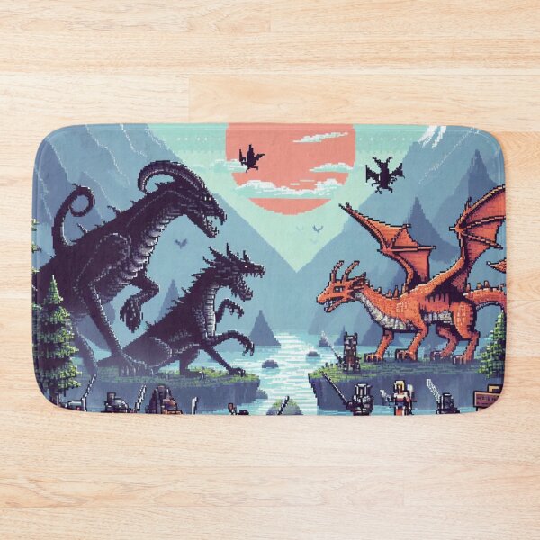 Item preview, Skyrim Twin Dragons Vs Red Drgaon designed and sold by Jake-Carter0.
