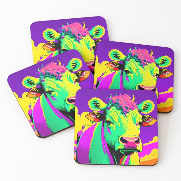 Item preview, Vibrant Cow: A Splash of Color in the Pasture designed and sold by GrizzlyCollective.