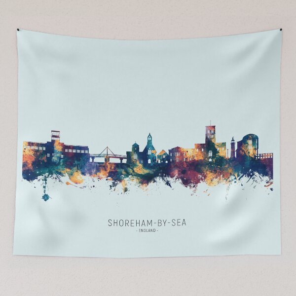 Item preview, Shoreham-by-Sea England Skyline designed and sold by ArtPrints.