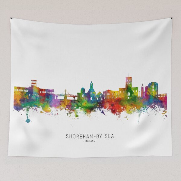 Item preview, Shoreham-by-Sea England Skyline designed and sold by ArtPrints.