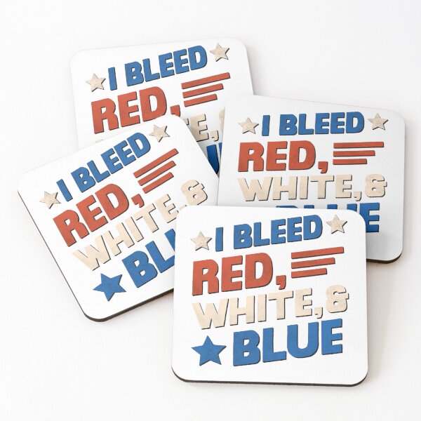 Item preview, I Bleed Red, White, and Blue Patriotic America 4th of July Independence Day designed and sold by TeeFuns.