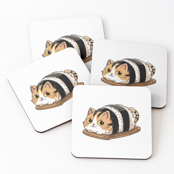 Item preview, Cute Sushi Cat Kawaii designed and sold by canvadreamer444.