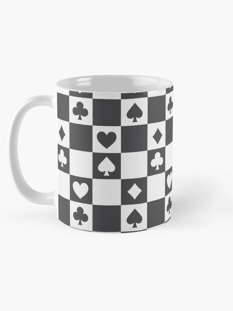 Thumbnail 5 of 6, Coffee Mug, Checkered Cards Pattern designed and sold by hellcom.