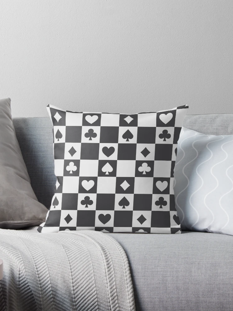 Thumbnail 1 of 4, Pillow, Checkered Cards Pattern designed and sold by hellcom.