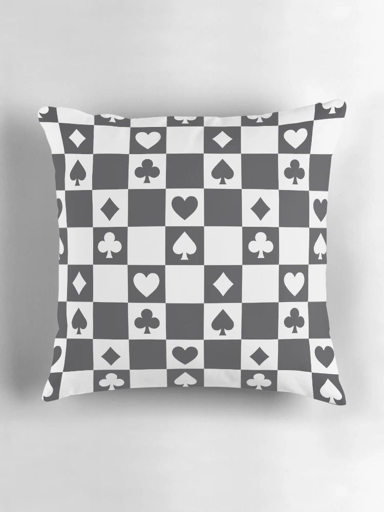Thumbnail 3 of 4, Pillow, Checkered Cards Pattern designed and sold by hellcom.