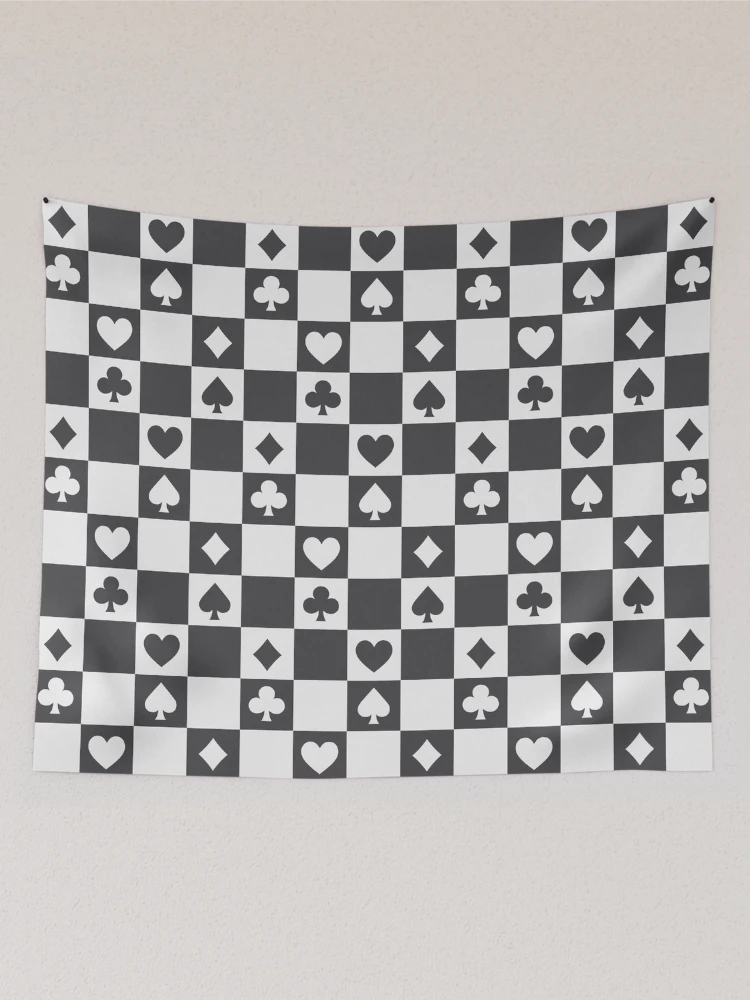 Thumbnail 2 of 3, Tapestry, Checkered Cards Pattern designed and sold by hellcom.