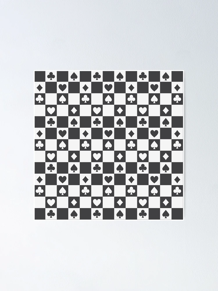 Thumbnail 1 of 3, Poster, Checkered Cards Pattern designed and sold by hellcom.