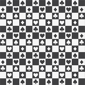 Artwork thumbnail, Checkered Cards Pattern by hellcom