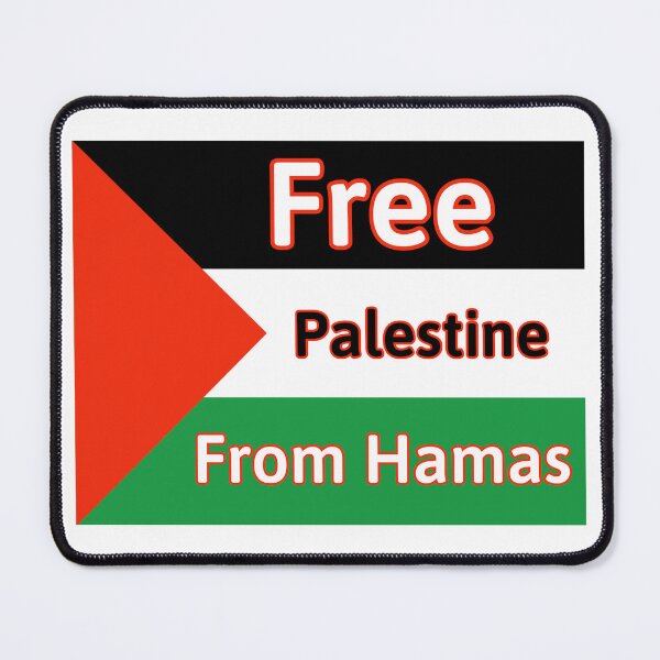 Item preview, Free Palestine from Hamas flag design  designed and sold by Rachel the Artist .