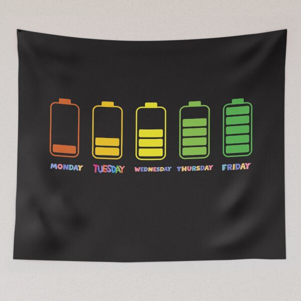 Item preview, Weekday Energy Levels: A Battery Life Story! designed and sold by StyleFused.