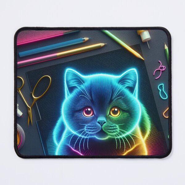 Item preview, Neon Kitty in the Dark #28 Cute Animal Designs designed and sold by Kinyah88.