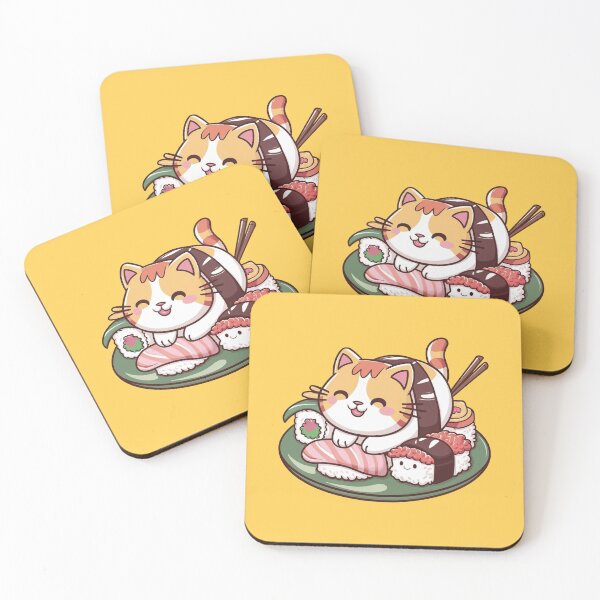 Item preview, Cute Sushi Cat Kawaii designed and sold by canvadreamer444.