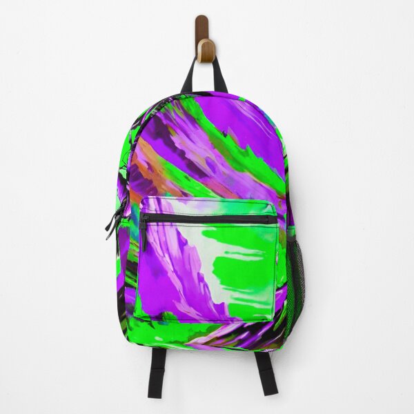 Item preview, Vivid MTB Rider: Exploring Gravity-defying Jumps amidst Green and Purple Designs designed and sold by GrizzlyCollective.