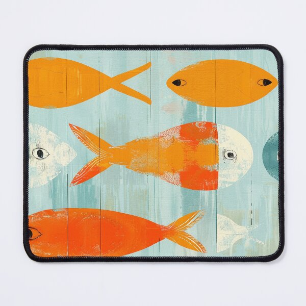 Item preview, Pattern with abstract fish shapes. designed and sold by Dream scape  of Lucy.