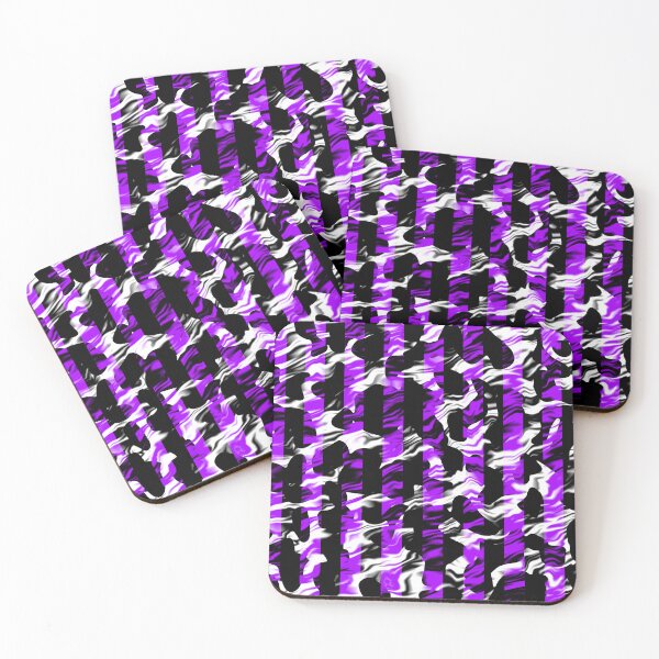 Item preview, Cow Print Smoke Over Black and Purple Stripe designed and sold by TheRulerofEarth.