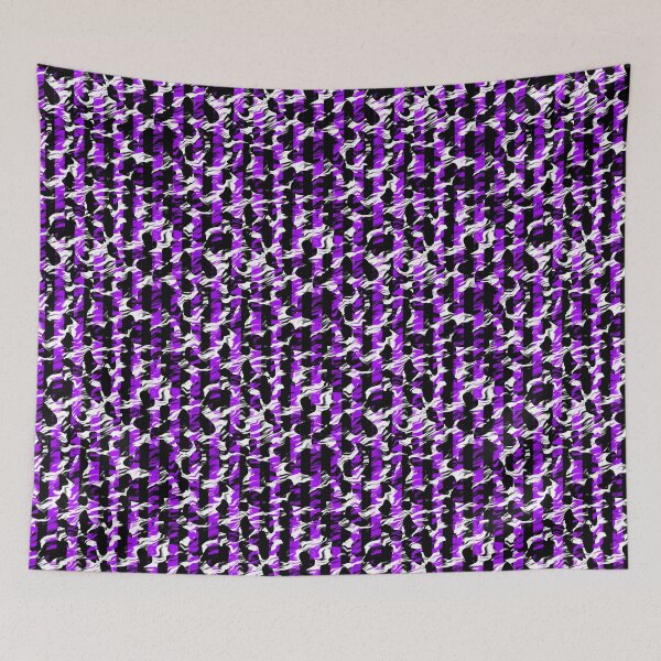Item preview, Cow Print Smoke Over Black and Purple Stripe designed and sold by TheRulerofEarth.