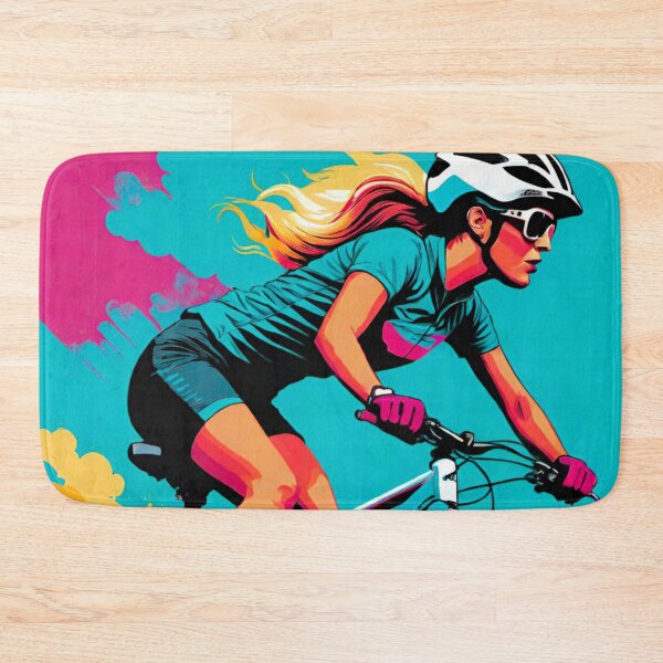 Item preview, Trailblazing Queen: Female MTB Racer Defying Limits designed and sold by GrizzlyCollective.