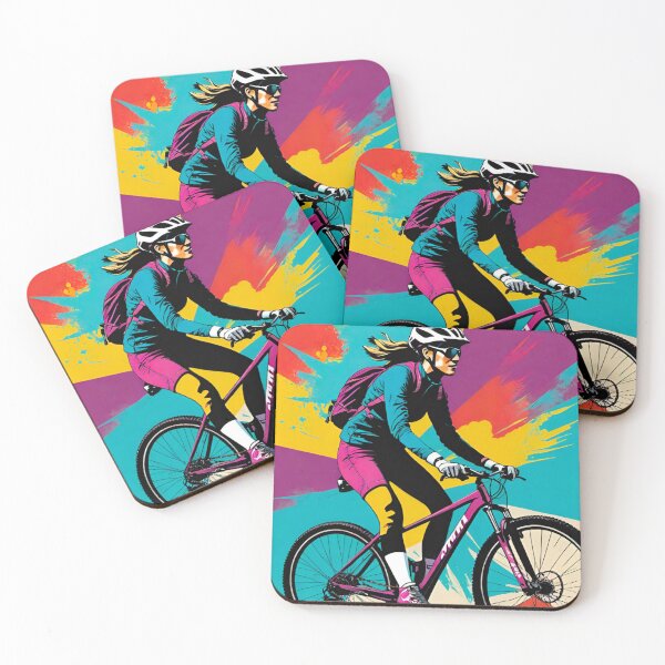 Item preview, MTB Maverick: Empowering Female Racer Dominating the Trails designed and sold by GrizzlyCollective.