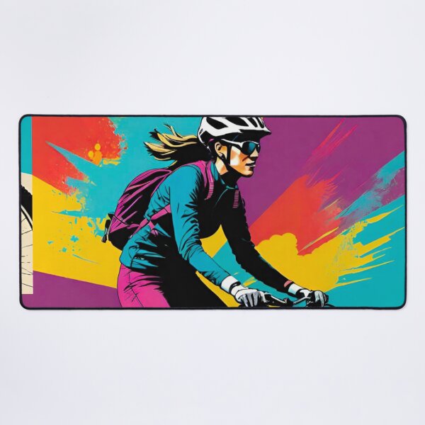 Item preview, MTB Maverick: Empowering Female Racer Dominating the Trails designed and sold by GrizzlyCollective.