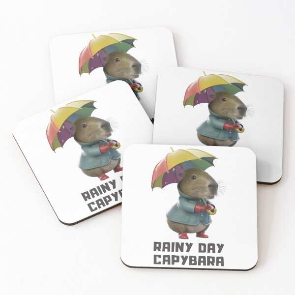Item preview, Rainy Day Capybara - Capybara with Umbrella designed and sold by vk09.