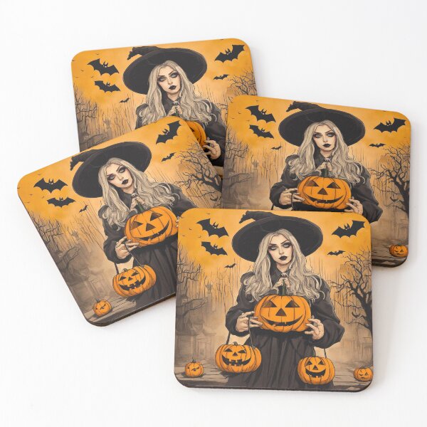 Item preview, The Witch of Halloween pumpkins designed and sold by The Art Queen Of Michigan .