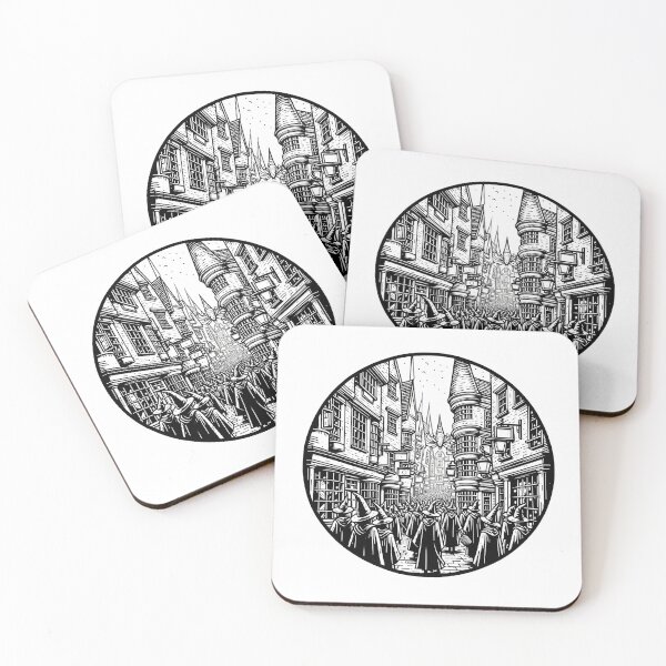 Item preview, A Magical Alley Full of Life - Line Art - Fantasy designed and sold by Fenay Designs.