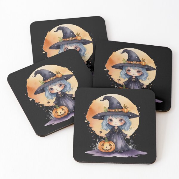 Item preview, Little Horrors - Witch Girl with Pumpkin - Bebe (Black Variant) designed and sold by Creep-Vault.