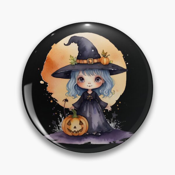 Item preview, Little Horrors - Witch Girl with Pumpkin - Bebe (Black Variant) designed and sold by Creep-Vault.