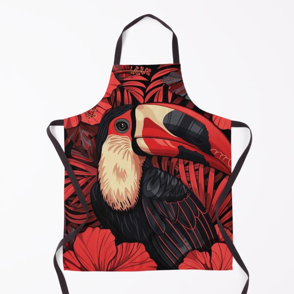 Item preview, Toucan Surrounded by Red Hibiscus Flowers designed and sold by OccultDreams.