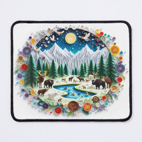 Item preview, Enchanted Wilderness Quilling-Inspired Art  designed and sold by 3MillsDesign.