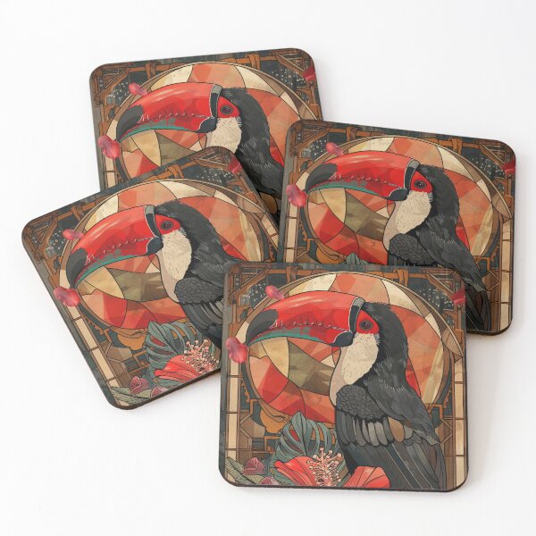 Item preview, Toucan with Hibiscus designed and sold by OccultDreams.