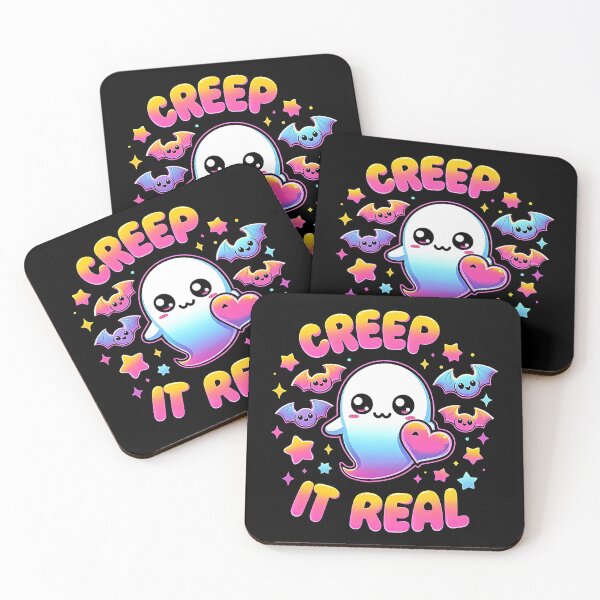 Item preview, Cute Kawaii Ghost with Heart Creep It Real Halloween Design. Gift for pastel goth lovers designed and sold by Unitepeople.