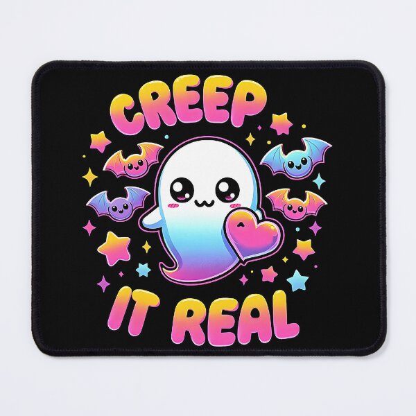 Item preview, Cute Kawaii Ghost with Heart Creep It Real Halloween Design. Gift for pastel goth lovers designed and sold by Unitepeople.