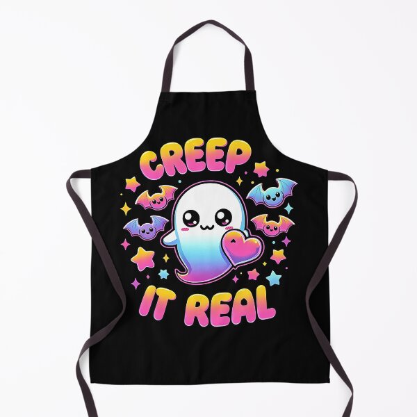 Item preview, Cute Kawaii Ghost with Heart Creep It Real Halloween Design. Gift for pastel goth lovers designed and sold by Unitepeople.
